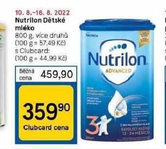 Tesco Nutrilon dětské mléko nabídka