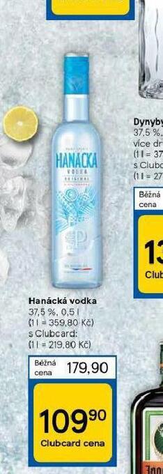 Tesco Hanácká vodka nabídka