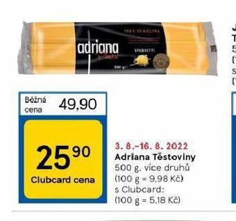 Tesco Adriana těstoviny nabídka