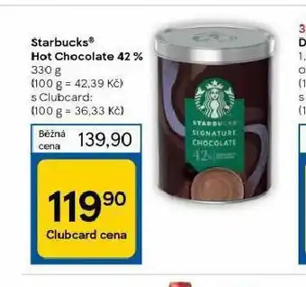 Tesco Starbucks horká čokoláda nabídka