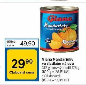 Tesco Giana mandarinky nabídka