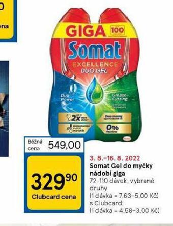 Tesco Somat gel do myčky nabídka