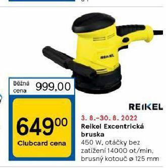 Tesco Reikel excentrická bruska nabídka