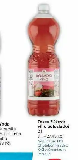 Tesco Růžové víno polosladké nabídka