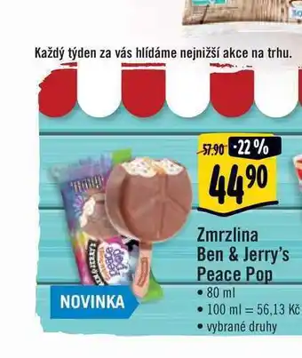 Albert Zmrzlina ben & jerry's peace pop • 80 ml nabídka