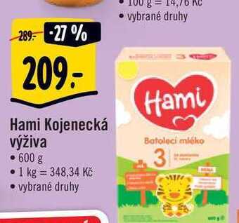 Albert Hami kojenecká výživa 600 g nabídka
