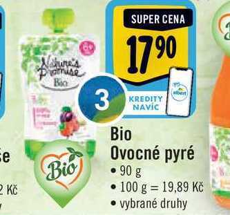 Albert Bio ovocné pyré • 90 g nabídka