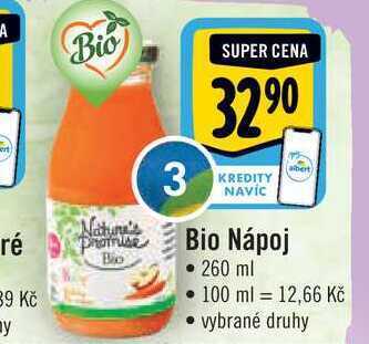 Albert Bio nápoj 260 ml nabídka