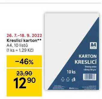 Tesco Kreslicí karton** a4, 10 listů nabídka