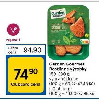 Tesco Garden gourmet rostlinné výrobky 150-200 g nabídka