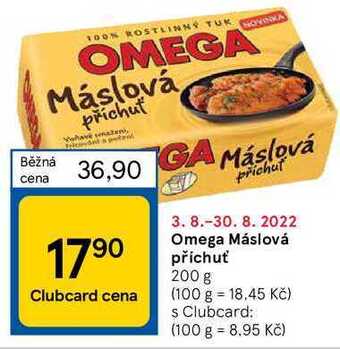 Tesco Omega máslová příchuť 200 g nabídka