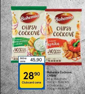 Tesco Bohemia čočkové chipsy 65 g nabídka
