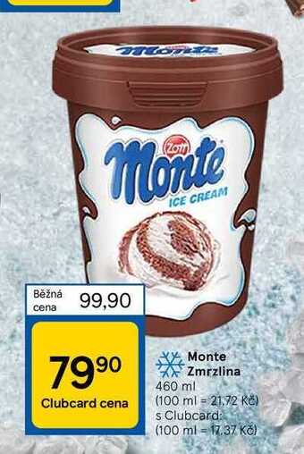 Tesco Monte zmrzlina 460 ml nabídka