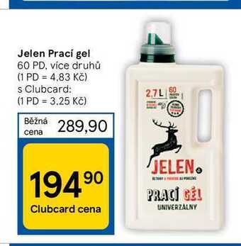 Tesco Jelen prací gel 60 pd nabídka