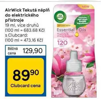 Tesco Airwick tekutá náplň do elektrického přístroje 19 ml nabídka