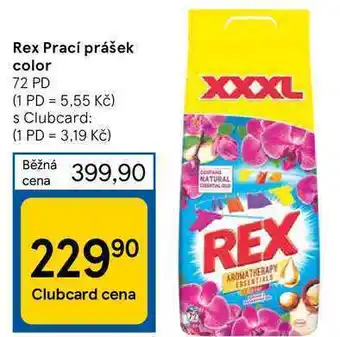 Tesco Rex prací prášek color 72 pd nabídka