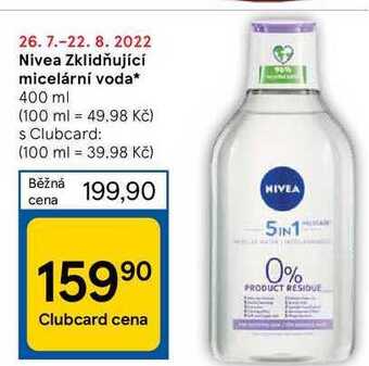 Tesco Nivea zklidňující micelární voda* 400 ml nabídka