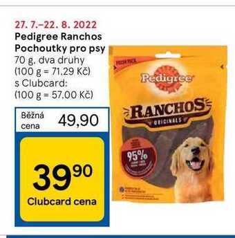 Tesco Pedigree ranchos pochoutky pro psy 70 g nabídka