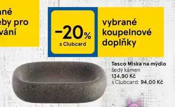 Tesco miska na mýdlo šedý kámen