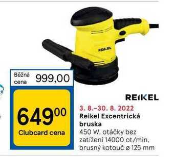 Tesco Reikel excentrická bruska 450 w nabídka