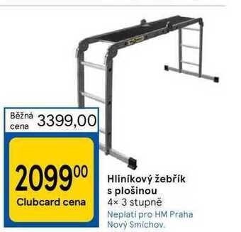 Tesco Hliníkový žebřík s plošinou nabídka