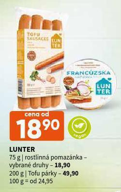 Terno Lunter rostlinná pomazánka nabídka