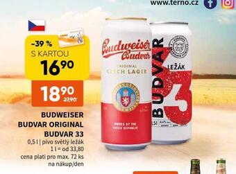 Terno Pivo budvar 33 nabídka