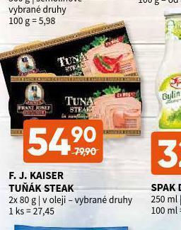 Terno F.j.kaiser tuňák steak nabídka