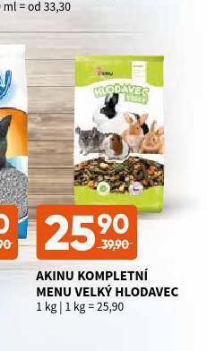 Terno Akinu kompletní menu velký hlodavec nabídka