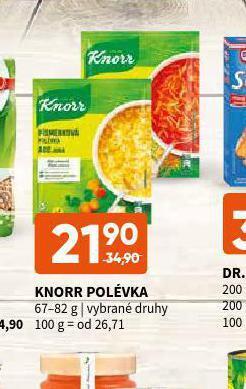 Terno Knorr polévka nabídka