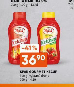 Terno Spak gourmet kečup nabídka