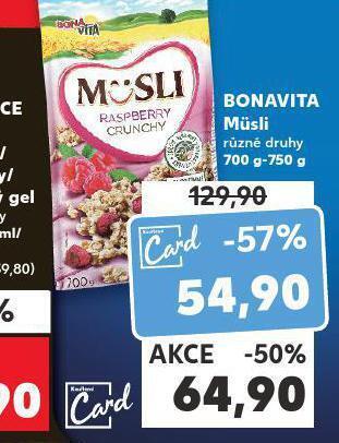 Kaufland Bonavita müsli nabídka