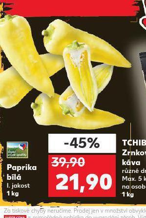 Kaufland Paprika bílá nabídka