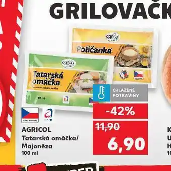 Kaufland Agricol majonéza / tatarská omáčka nabídka