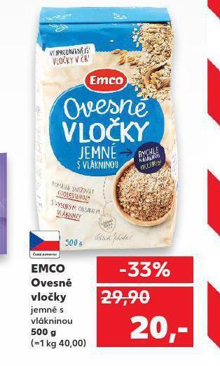 Kaufland Emco ovesné vločky nabídka