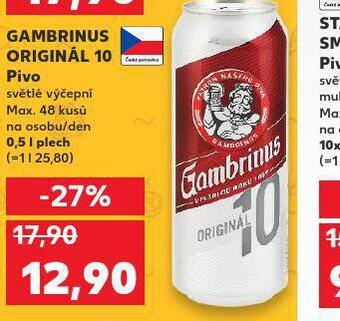 Kaufland Pivo gambrinus originál nabídka