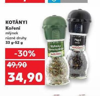 Kaufland Kotányi koření nabídka