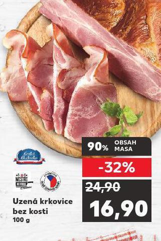 Kaufland Uzená krkovice bez kosti nabídka