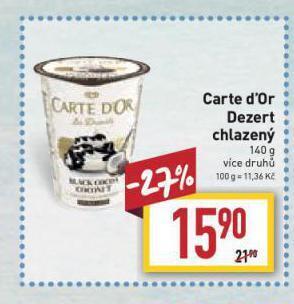 Billa Carte d'or dezert nabídka