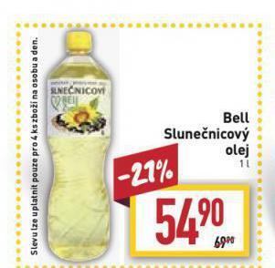 Billa Bell slunečnicový olej nabídka