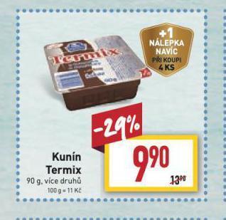 Billa Kunín termix nabídka