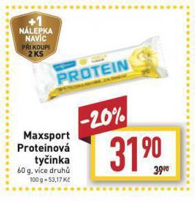 Billa Maxsport proteinová tyčinka nabídka