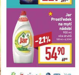 Billa Jar prostředek na nádobí nabídka