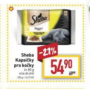 Billa Sheba kapsičky pro kočky nabídka