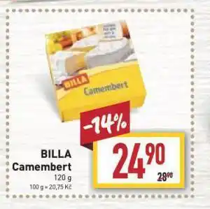 Billa Camembert sýr nabídka