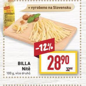Billa Sýrové nitě nabídka