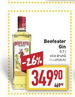 Billa Beefeater gin nabídka
