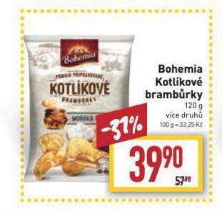 Billa Bohemia kotlíkové brambůrky nabídka