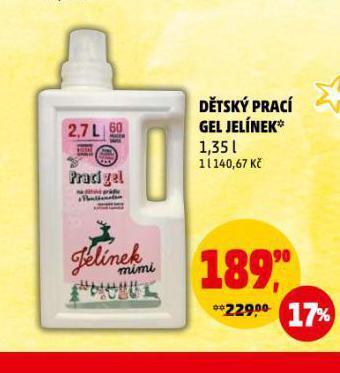 Penny Market Dětský prací gel jelínek nabídka