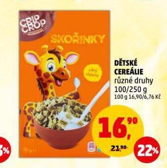 Penny Market Dětské cereálie nabídka